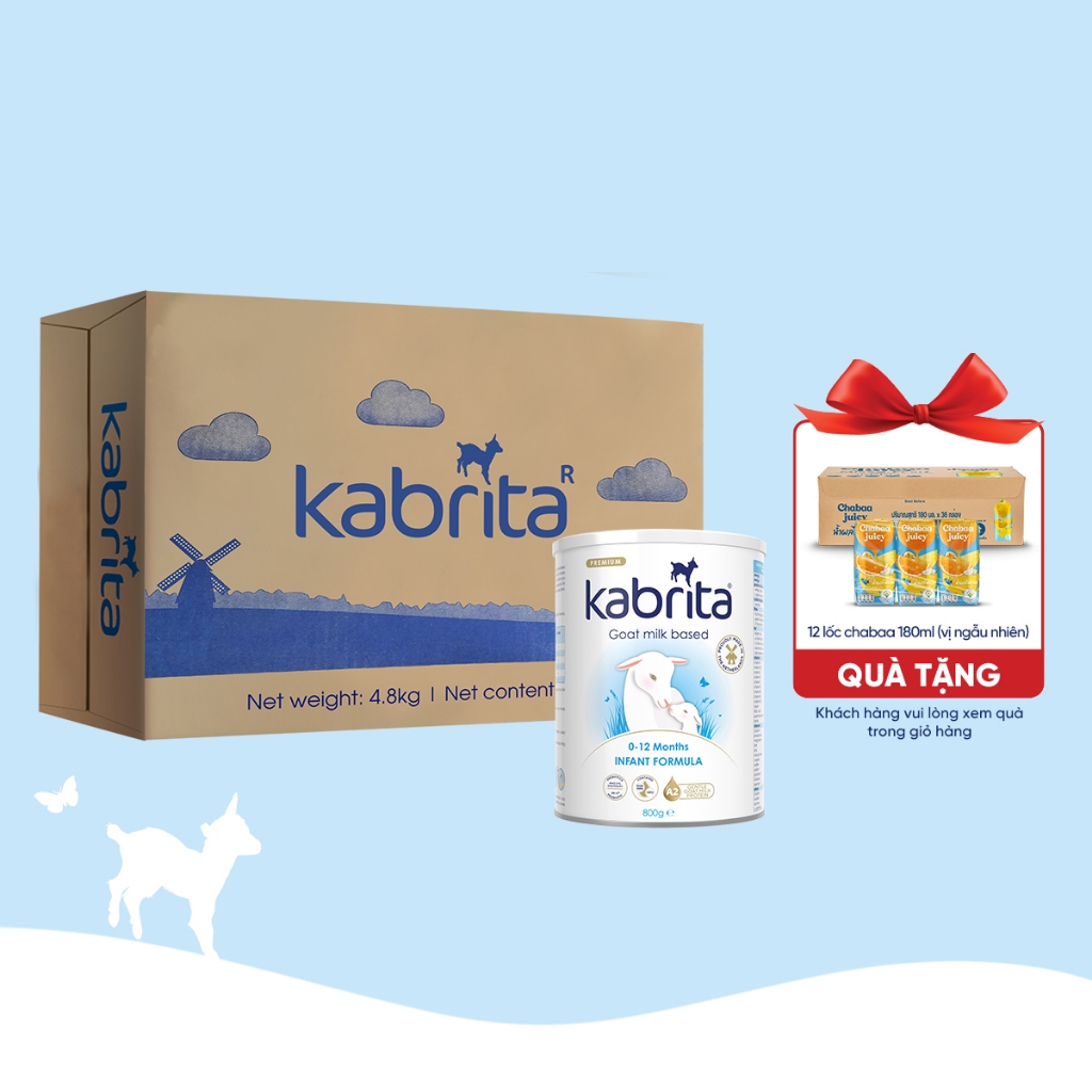 Thùng Sữa dê Kabrita số 1 - 06 lon 800g