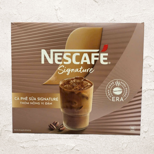 < Hộp NÂU 280gr SIGNATURE / 10 gói > CÀ PHÊ SỮA THƠM NỒNG VỊ ĐẬM NESCAFE Instant Milk Coffee