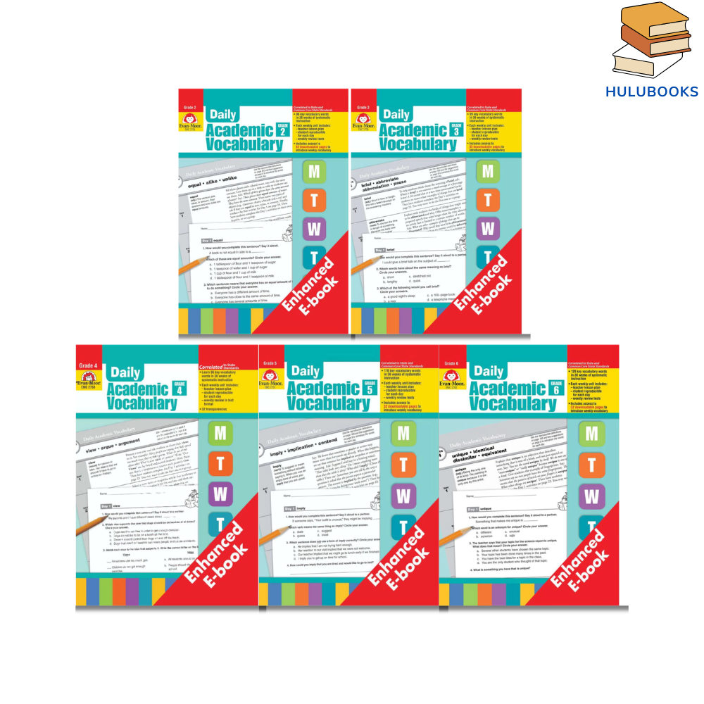 Sách - Daily Academic Vocabulary Grade 2,3,4,5,6 - bản in lazer đẹp nét