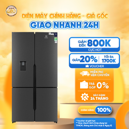 EQE5660A-B - Tủ Lạnh Electrolux Inverter 562 lít Multi Door