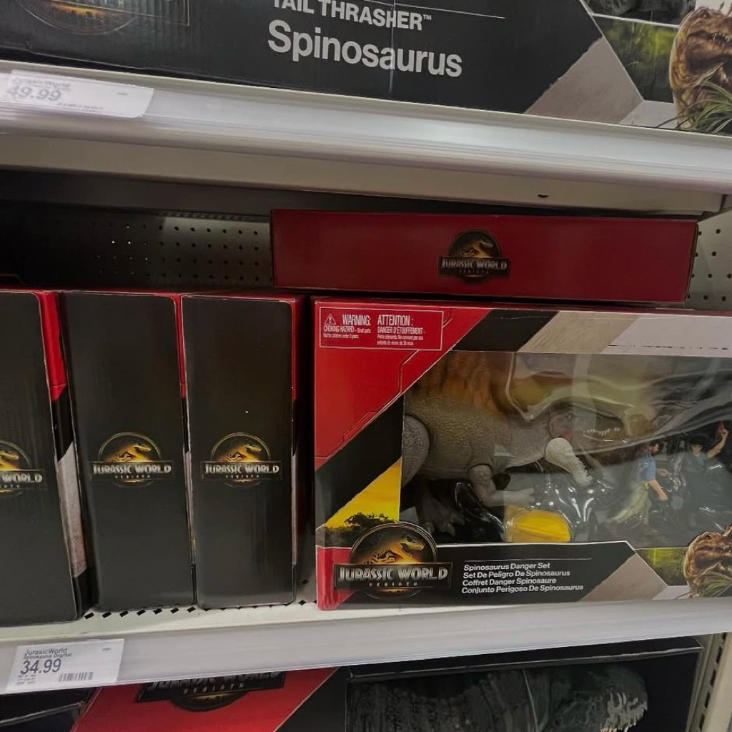Jurassic World Rebirth,Bộ mô hình khủng long Mattel Spinosaurus,quà tặng đồ chơi sưu tầm cho trẻ em 