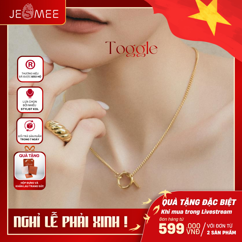 Dây chuyền nữ Toggle Cuban JESMEE - N25021