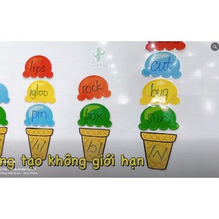 [Học liệu Sandy] Bộ kem ốc quế 25 chi tiết