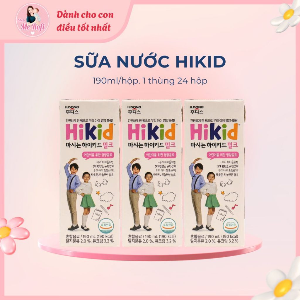 Sữa dinh dưỡng Hikid pha sẵn cho bé từ 1 tuổi - Mẹ Rofi