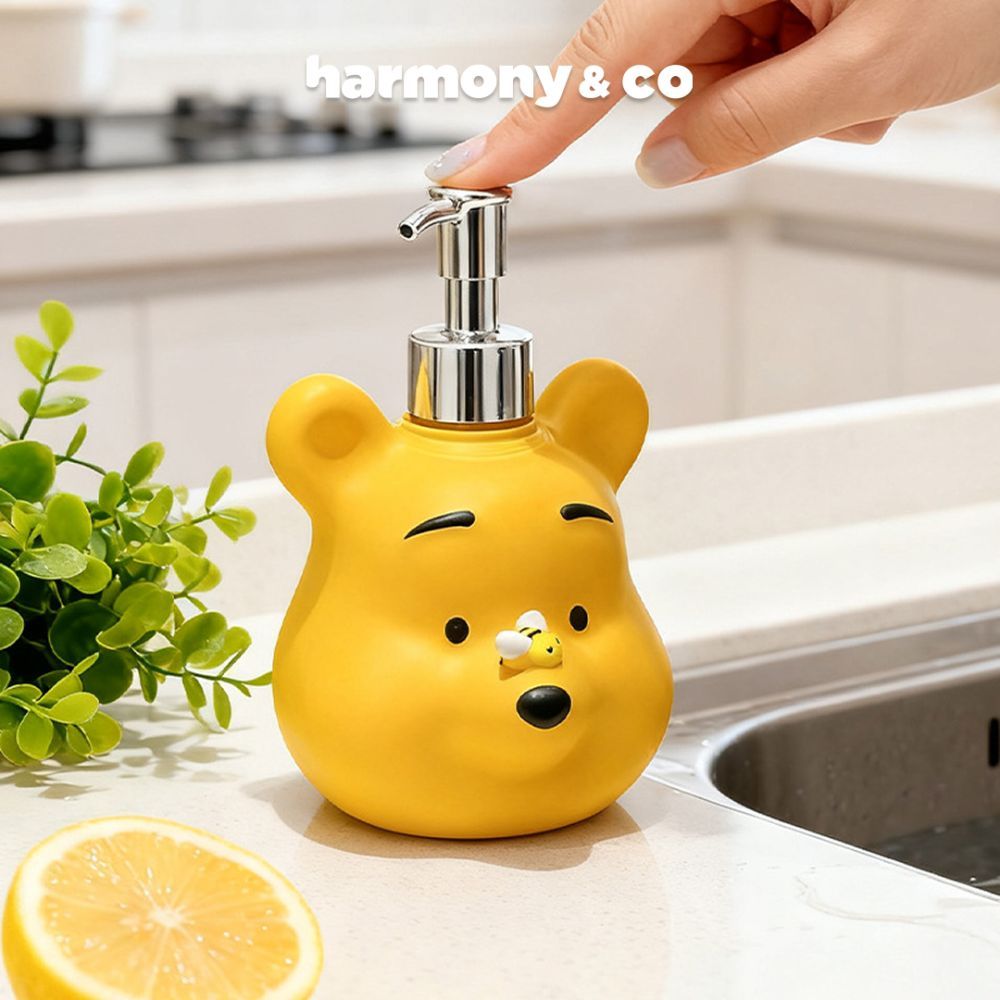 Harmony & Co Bình Đựng Xà Phòng Gấu Pooh Hoạt Hình – Chai Rửa Tay Decor Nhà Tắm Dễ Thương Đa Năng