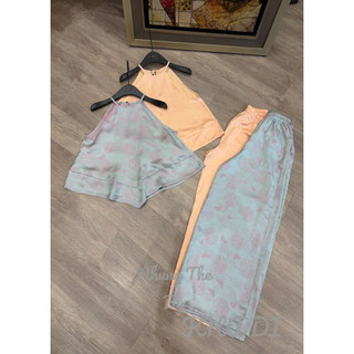 Set bộ lụa cổ yếm xinh xỉu