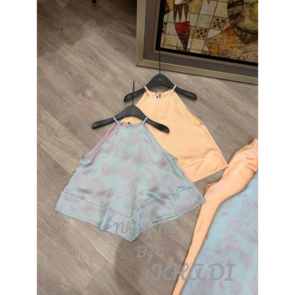 Set bộ lụa cổ yếm xinh xỉu