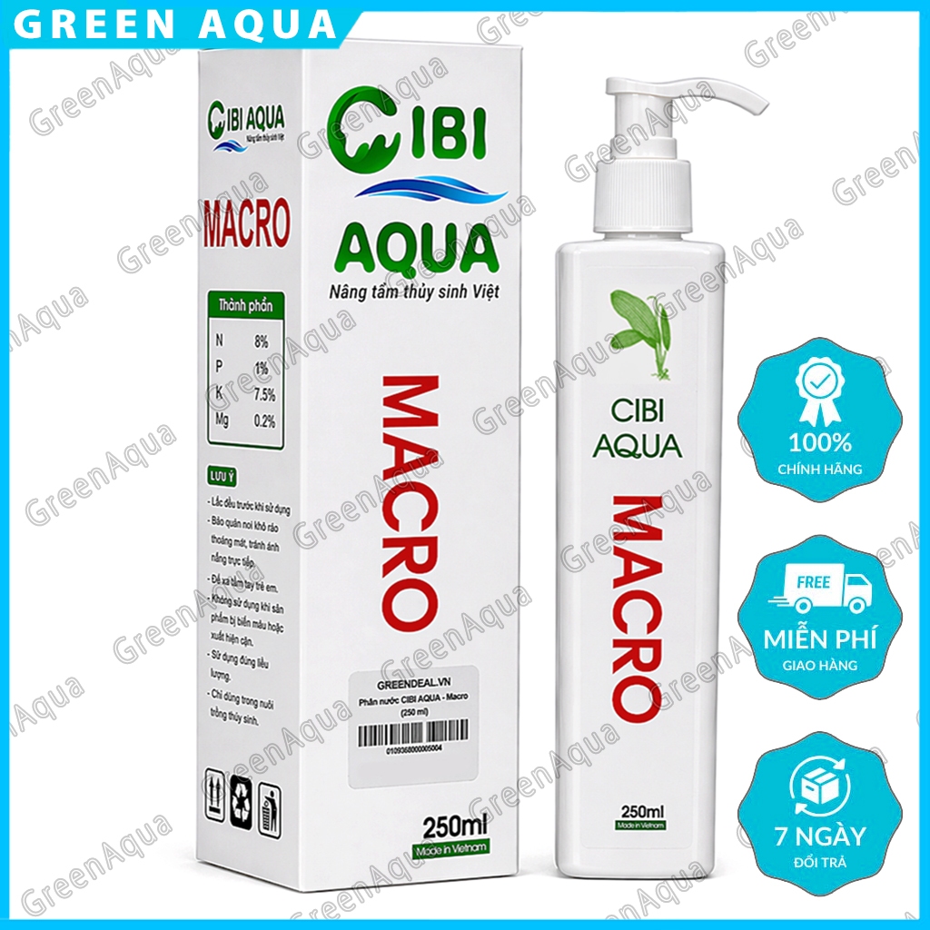 Phân nước CIBI AQUA - Macro bổ sung đa lượng cho cây thủy sinh phát triển trong hồ cá cảnh
