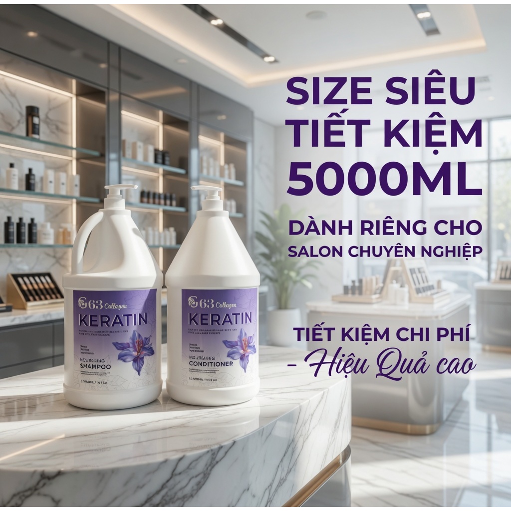 G63 Collagen - dầu gội xả G63 collagen keratin 5000ml Bảo vệ màu nhuộm Giúp tóc khỏe mạnh