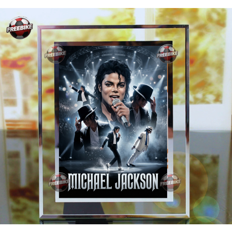 KHUNG POSTER MICHAEL JACKSON BẰNG KÍNH PHA LÊ CAO CẤP MẪU 1
