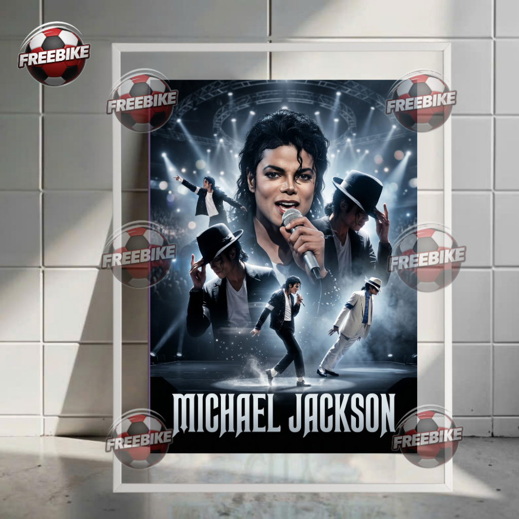 POSTER MICHAEL JACKSON KHUNG BẰNG KÍNH PHA LÊ CAO CẤP MẪU 1