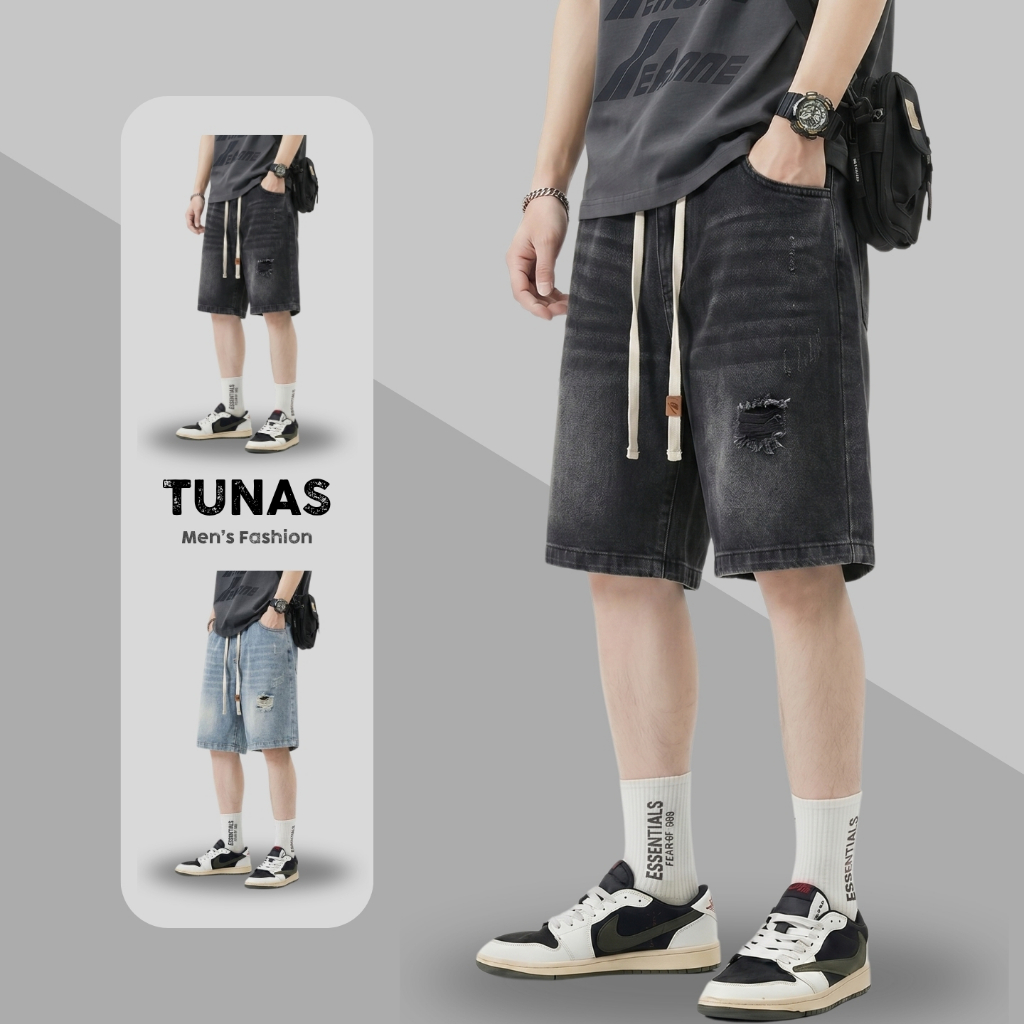 Quần Short Jean Nam Form Baggy Rách Gối Thời Trang Hàn Quốc Trẻ Trung [ SHORT - 103 ]