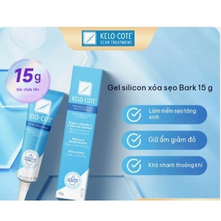 Gel Silicone Chăm Sóc Da Kelo-Cote 15g - Làm Mềm & Đều Màu Da, Giữ Ẩm, Thấm Nhanh