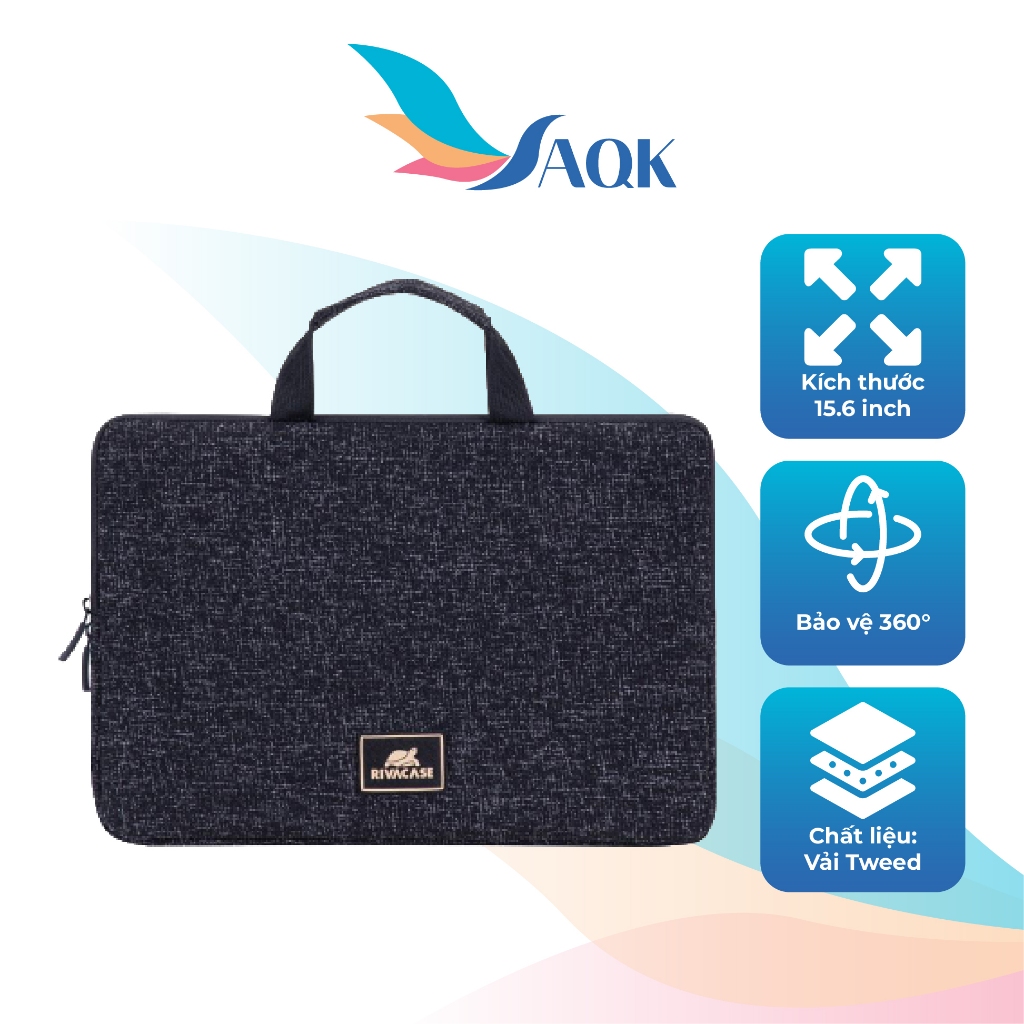 Túi xách chống sốc RivaCase Anvik Laptop Sleeve up to 15.6 inch 7915 - Hàng chính hãng