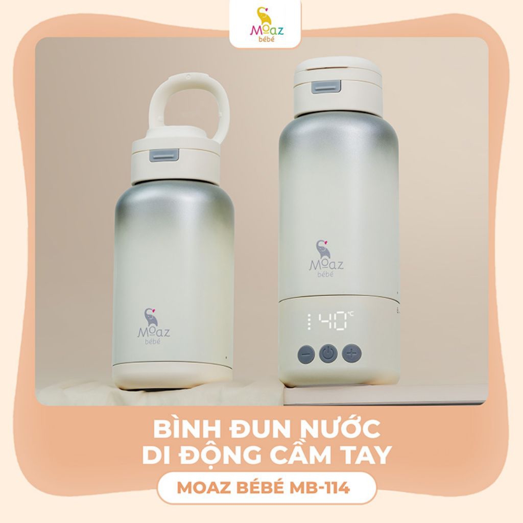 bh 1 năm - Bình đun nước di động cầm tay Moaz BéBé MB114