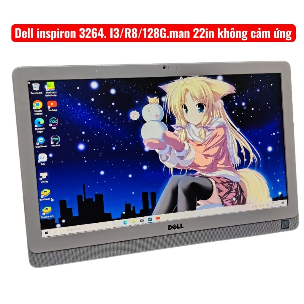 AIO Dell inspiron 3264.cpu i3 7100/R8/SSD128G.Màn cảm ứng 22in.hinh thức đẹp 90%