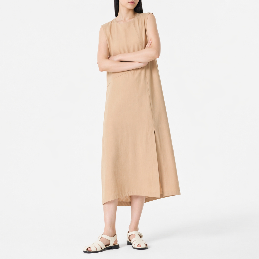 Vis Store - Đầm linen dáng dài  form suông sát nách