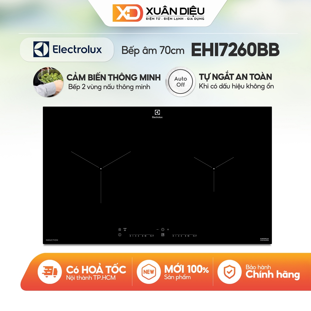Bếp từ đôi lắp âm Electrolux EHI7260BB