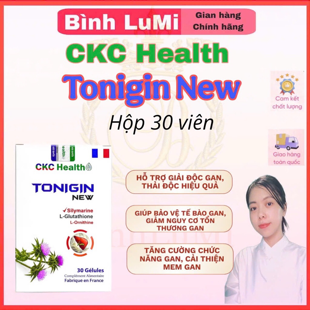 Tonigin new CKC Health - tpbvsk Tonigin new từ glutathione hỗ trợ thải độc gan