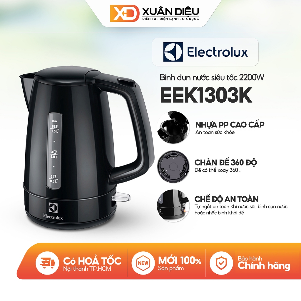 Bình Đun Siêu Tốc Electrolux 1.5 Lít EEK1303K
