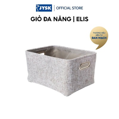 Giỏ đa năng | JYSK ELIS | polyester/sắt | xám | R26xD36xC20cm