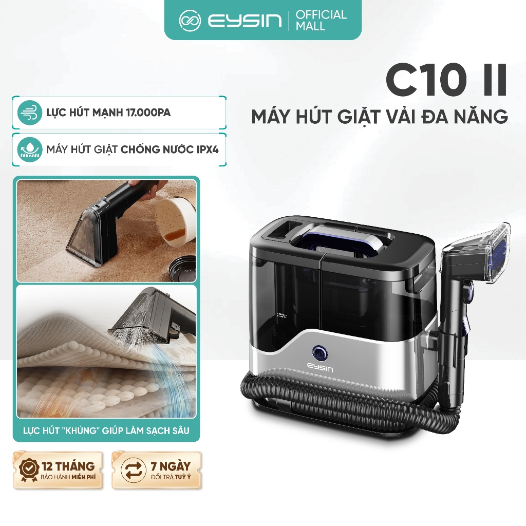 Máy Hút Giặt EYSIN C10II Hút giặt sofa giặt đệm Làm sạch diệt khuẩn ghế đệm Lực hút mạnh 17000Pa