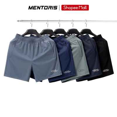 Quần Short Nam MENTORIS, Quần Đùi Chạy Bộ Vải Coolmax Dệt Zigzag,Co Giãn Thoáng Khí, Mềm Mại MASA26S014