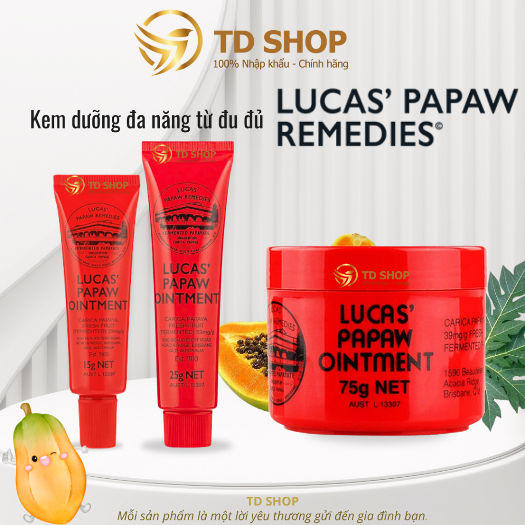 [NK Úc] Kem Dưỡng Đa Năng Lucas Papaw Ointment chiết xuất đu đủ - TD Shop