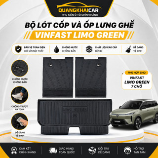 Combo Lót Cốp + Ốp Lưng Ghế Ô Tô Limo Green | Nhựa Dẻo Cao Cấp | Chống Bẩn, Chống Nước