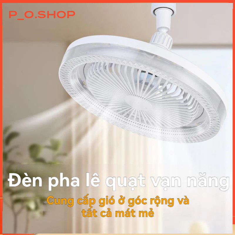 【🔥Rẻ】Quạt Trần Có Đèn Quạt Đèn 21W E27 Đế Tròn Quạt Mini 85-265V Quạt Trần Im Lặng Cho Phòng Ngủ Phò