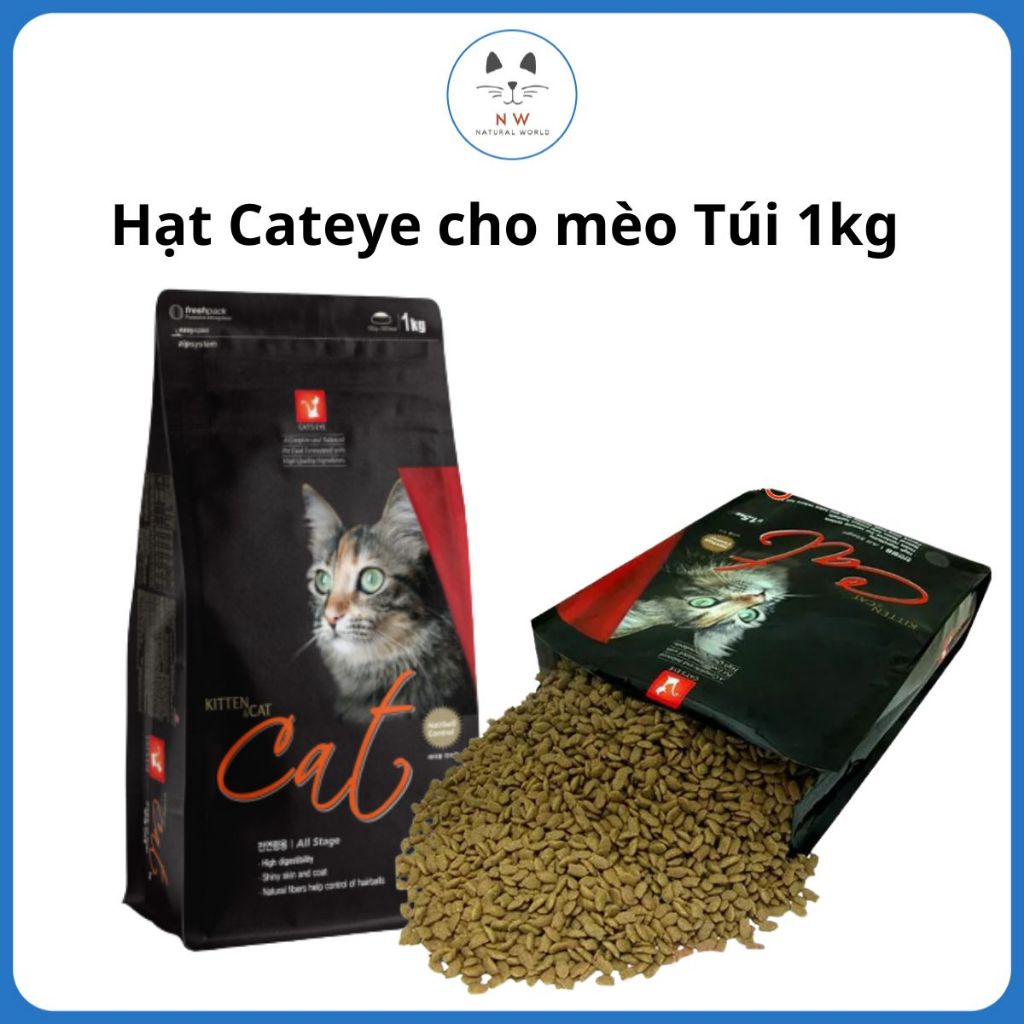 (Túi SEAL 1Kg) Hạt Cat Eye Hàn Quốc Dành Cho Mèo - Phù Hợp Với Mọi Loại Mèo