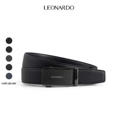 Thắt Lưng Nam Leonardo Quickfit Sean da Microfiber cao cấp khóa tự động nhiều vân da hiện đại