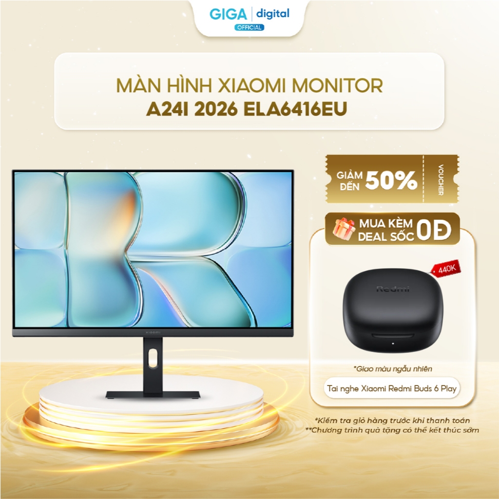 Màn hình máy tính Xiaomi Monitor A24i 2026 ELA6416EU - Màn hình 23.8 inch Full HD - Tấm nền IPS | BigBuy360 - bigbuy360.vn