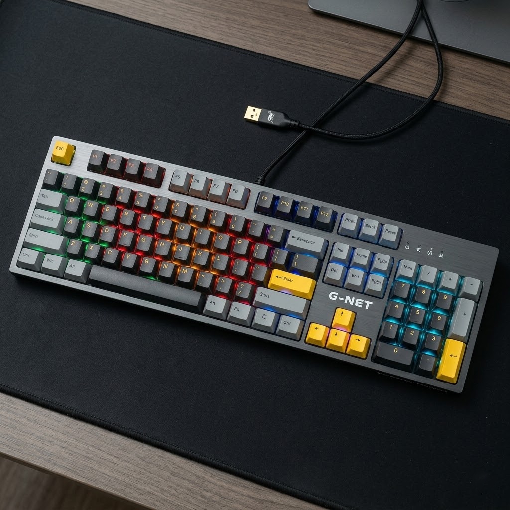 ⌨️ Thanh lý bàn phím cơ quang G-NET GK318 switch Fuhlen hotswap chống nước cực bền dành cho game thủ