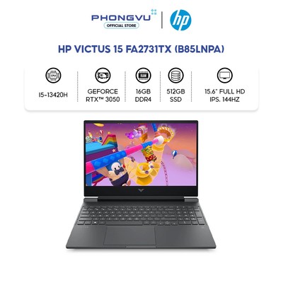 Laptop Gaming HP Victus 15 - i5-13420H - 16GB - 512GB SSD - RTX 3050 6GB - 144Hz - Bảo hành 12 tháng