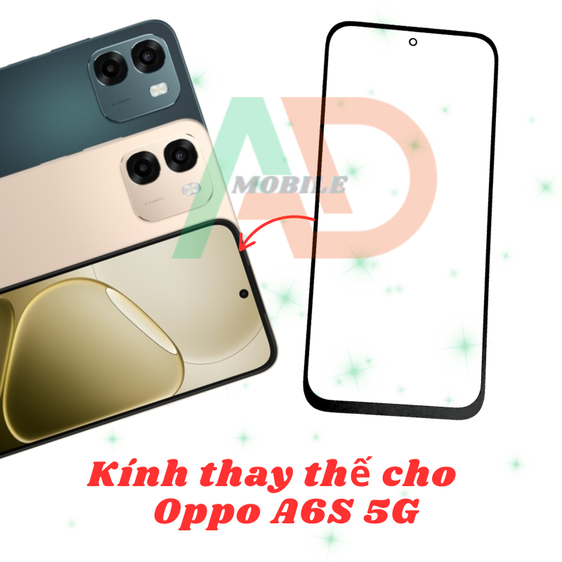 AD mặt kính Oppo A6s 5G, kính dùng ép cho Oppo A6s 5G