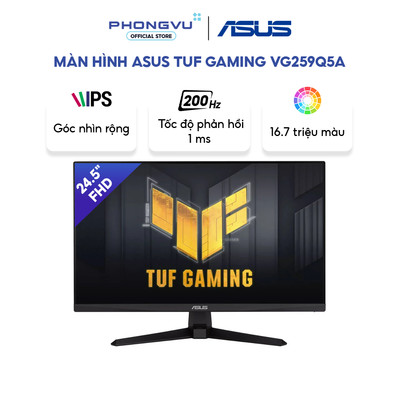 Màn hình Asus TUF Gaming VG259Q5A 24.5" (FHD 1920 x 1080/ Fast IPS/ 200Hz/ 1 ms) - Bảo hành 36 tháng
