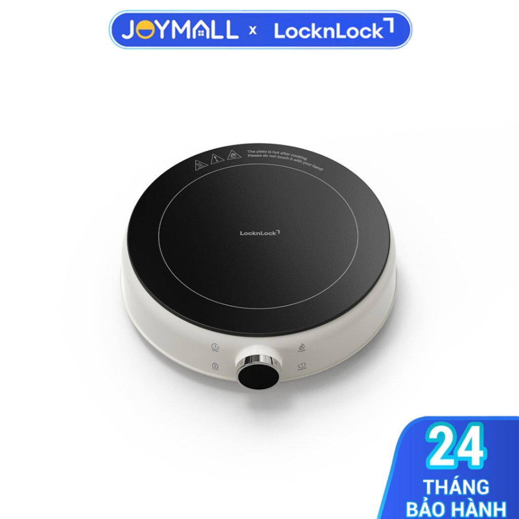 Bếp Điện Từ Mini LocknLock EJI126IVY 1500W - Hàng Chính Hãng, Điều Khiển Cảm Ứng & Núm Xoay - JoyMal