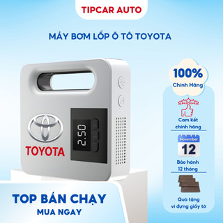 Máy Bơm Lốp Ô Tô TOYOTA Điện Tử 12V Bơm Lốp Tự Ngắt 150PSI Màn Hình LCD Bơm Nhanh 35L/Phút Đèn LED