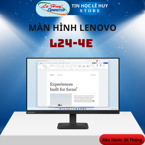 Màn hình Lenovo L24-4E 24 inch (FHD/IPS/100HZ/4MS) 68C2KAC1VN - Hàng Chính Hãng