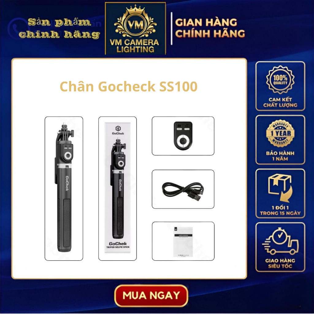 CHÂN GOCHECK SS100 CHÍNH HÃNG CHẤT LƯỢNG THU GỌN KÉO DÀI TIỆN LỢI