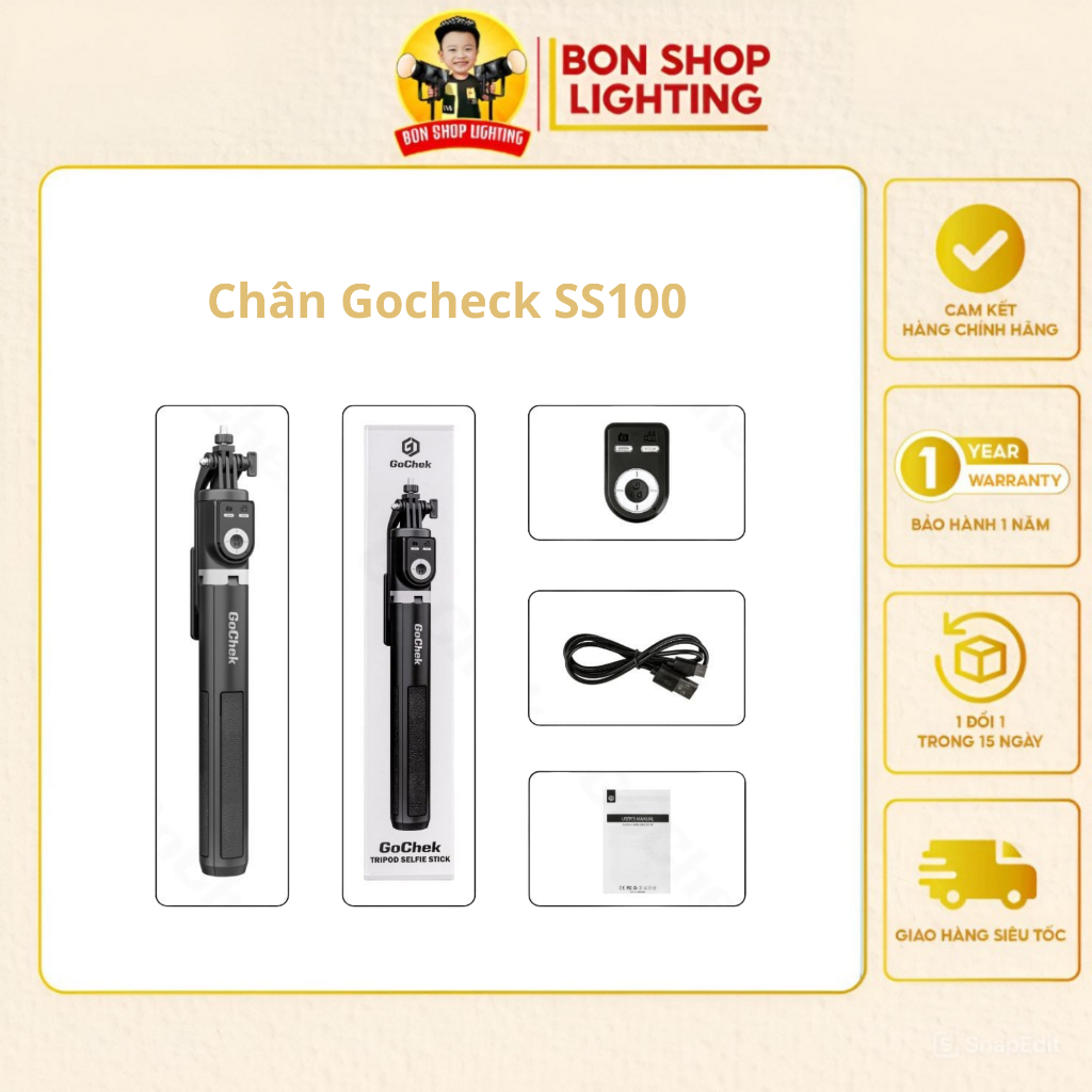 CHÂN GOCHECK SS100 CHÍNH HÃNG CHẤT LƯỢNG THU GỌN KÉO DÀI TIỆN LỢI