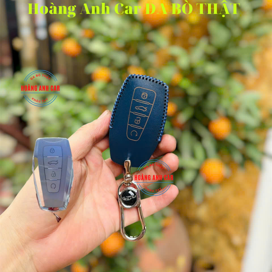 Bao da chìa khoá GEELY , Geely Coolray , Geely Monjaro handmade da thật