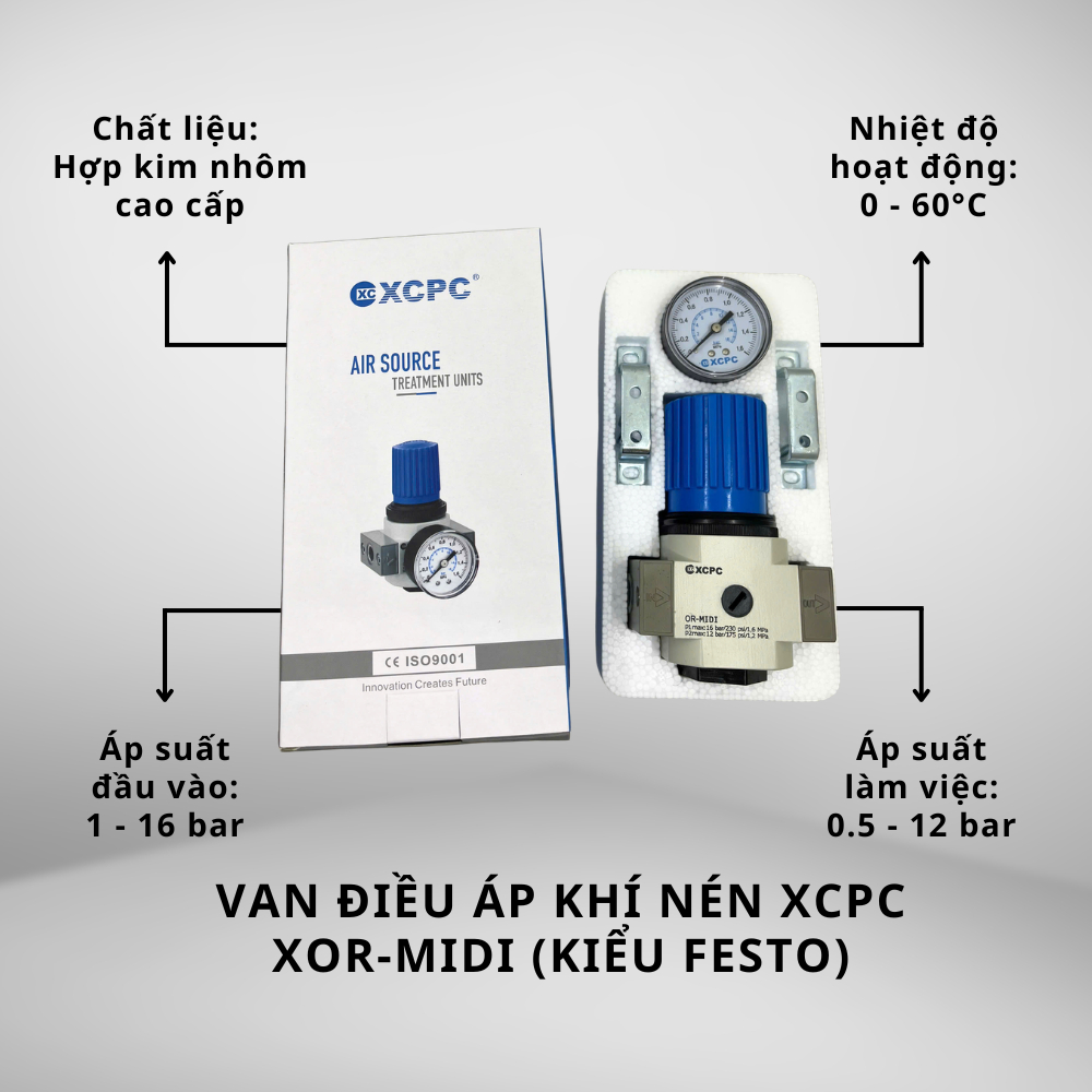 Van Điều Áp Khí Nén XCPC XOR (Kiểu Festo)