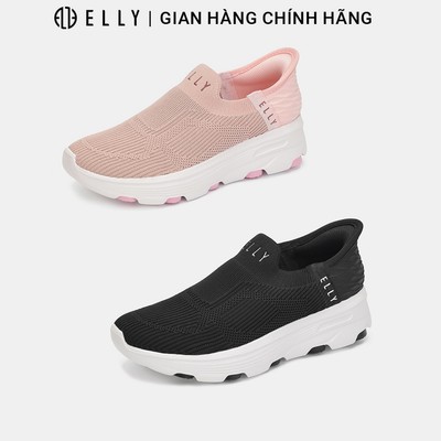 Giày thể thao nữ ELLY EG313 slip on vải lưới đế cao thời trang