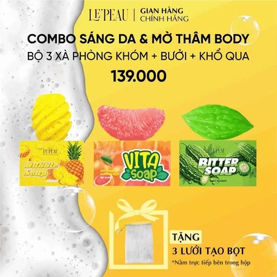 Xà Phòng Khổ Qua Hỗ Trợ Cải Thiện Mụn Lưng, Mụn Body, Cải Thiện Thâm Toàn Thân - LE'PEAU - 85g