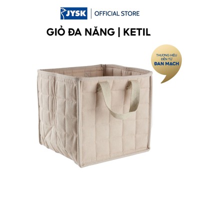 Giỏ đa năng | JYSK KETIL | cotton/polyester | be | R27xD27xC26cm