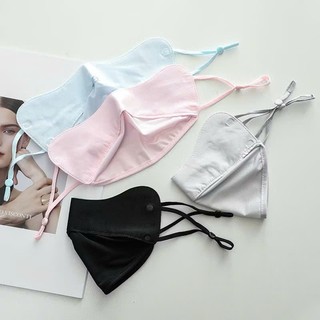 Khẩu Trang Vải Su Chống Tia UV Bụi Mịn Thông Thoáng Dây Điều Chỉnh