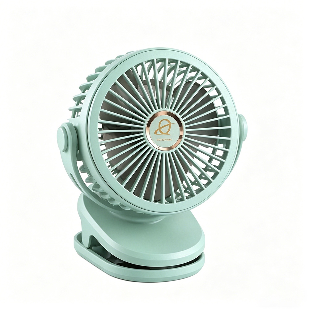 Quạt điện kẹp sạc điều chỉnh 4 cấp độ không gây tiếng ồn GF07 15000-30000mAh xoay 360°