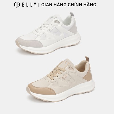 Giày thể thao nữ ELLY EG315 buộc dây da kết hợp vải thời trang